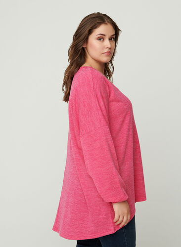 Loose, long-sleeved blouse, Fandango Pink ASS, Model image number 1