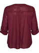 Cotton shirt blouse with a v-neck, Red, Packshot image number 1