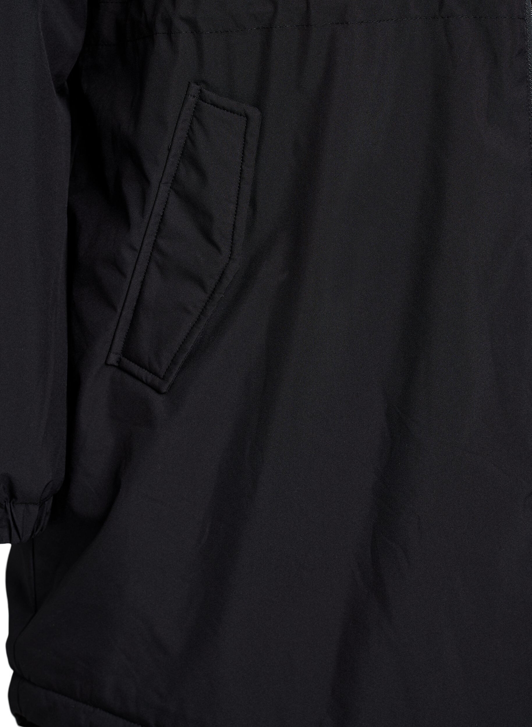 Zizzifashion Lightweight padded parka with a hood, Black, Packshot image number 3