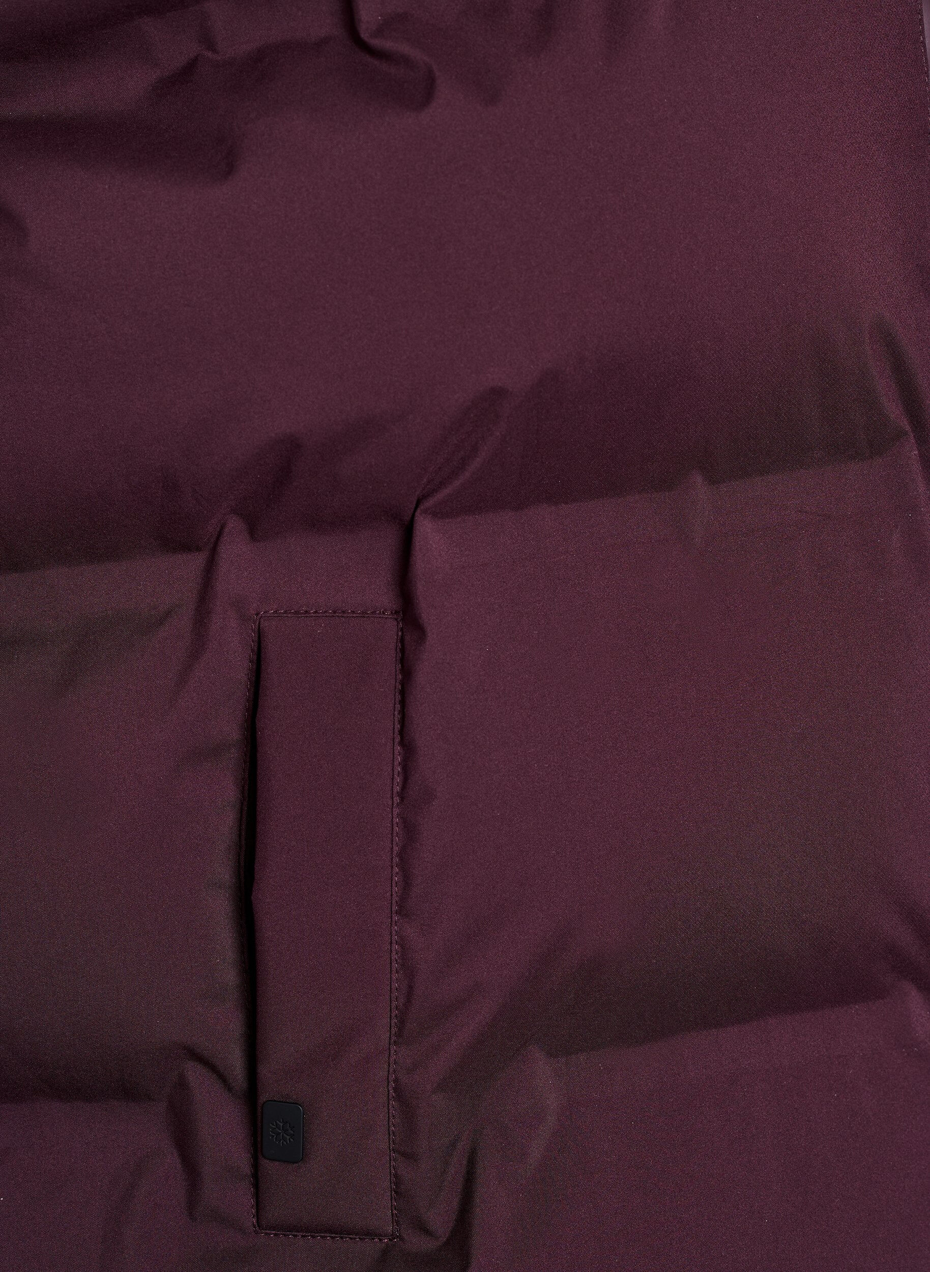 Zizzifashion Short puff vest with high collar, Dark Bordeaux, Packshot image number 3