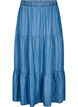 Denim maxi skirt with ruffles, Blue, Packshot image number 0