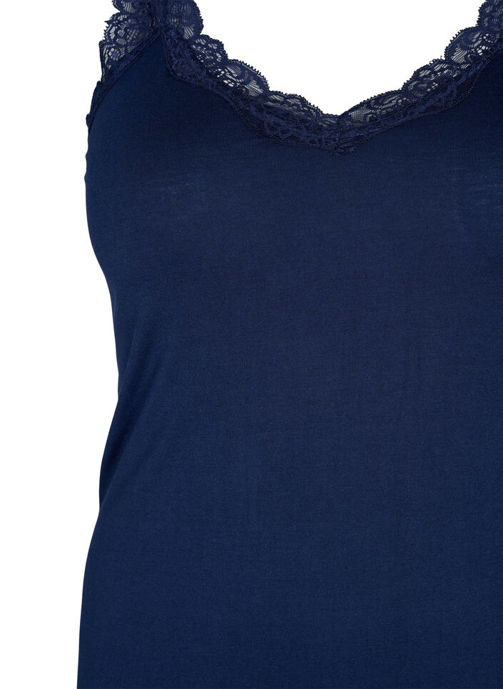 2-pack top with lace, Navy B/Jolly Green, Packshot image number 2