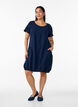 Short sleeve cotton dress, Blue, Model image number 1