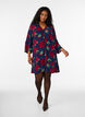 Floral dress in viscose with ruffles, Blue, Model image number 1