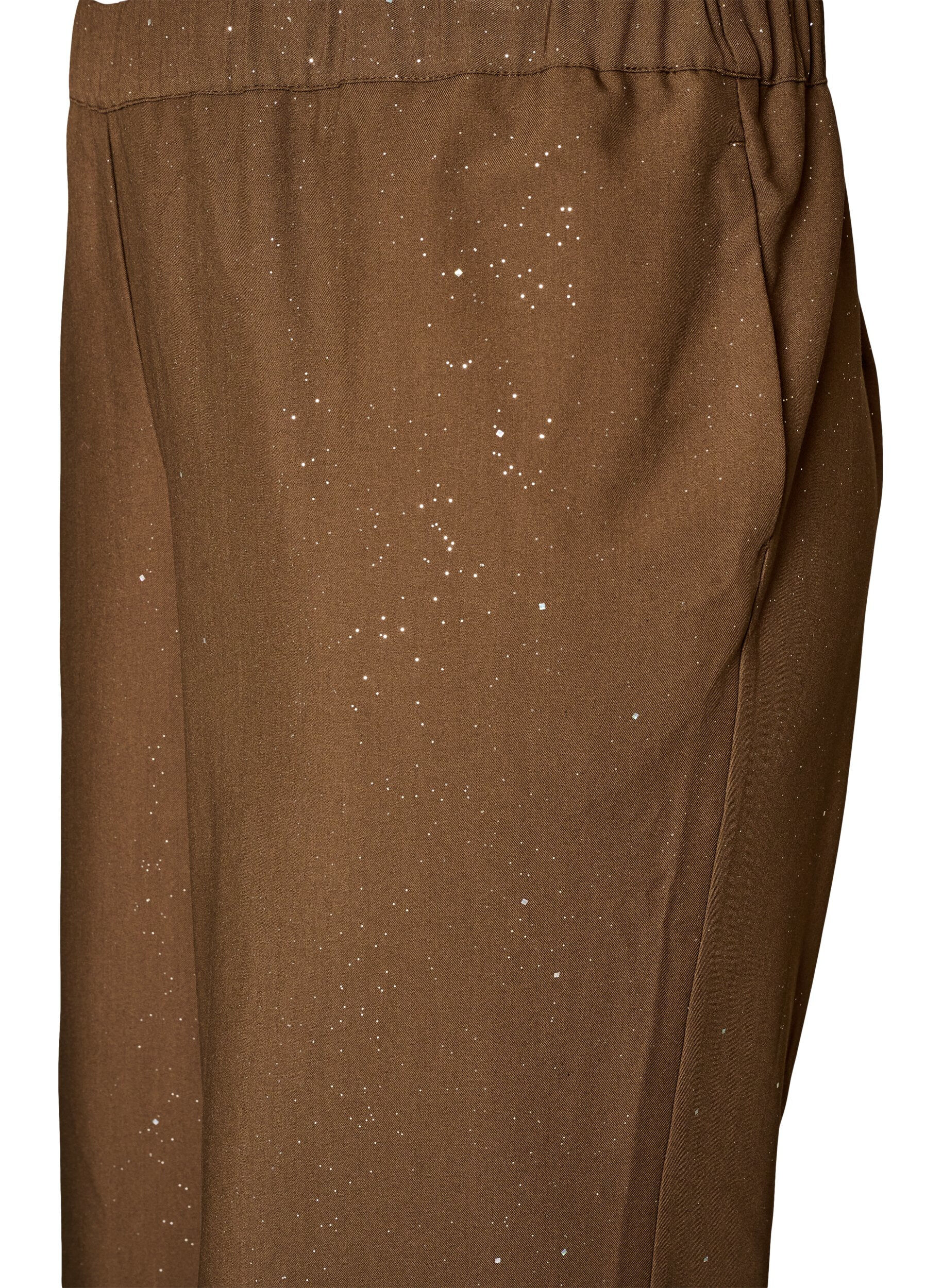 ZizzifashionTrousers with glitter and wide legs, Brown, Packshot image number 2