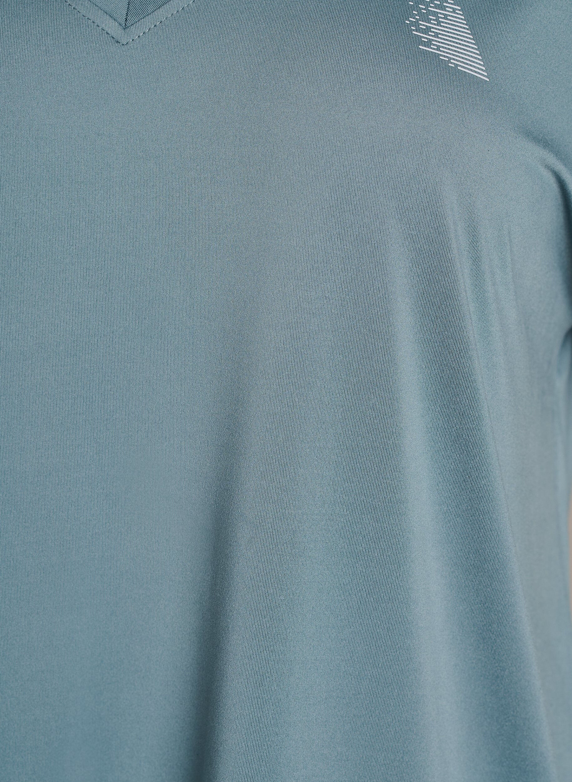 Zizzifashion Loose training t-shirt with v-neck, Grey, Packshot image number 2