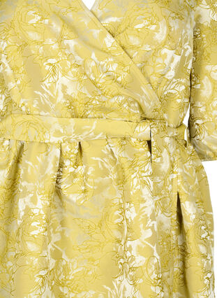 Short wrap dress with 3/4 sleeves, Pear Liqueur, Packshot image number 2