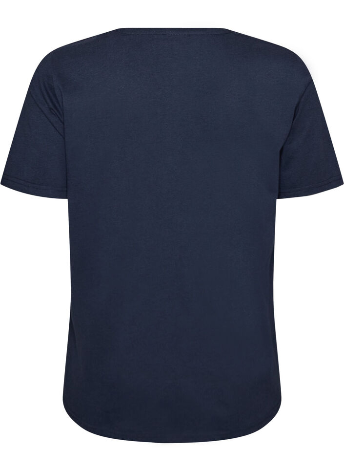 T-shirt with motif, Blue, Packshot image number 1