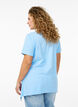 T-shirt with a round neck and A-line shape, Blue, Model image number 2