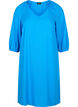 Viscose dress with v-neck, Indigo Bunting, Packshot image number 0