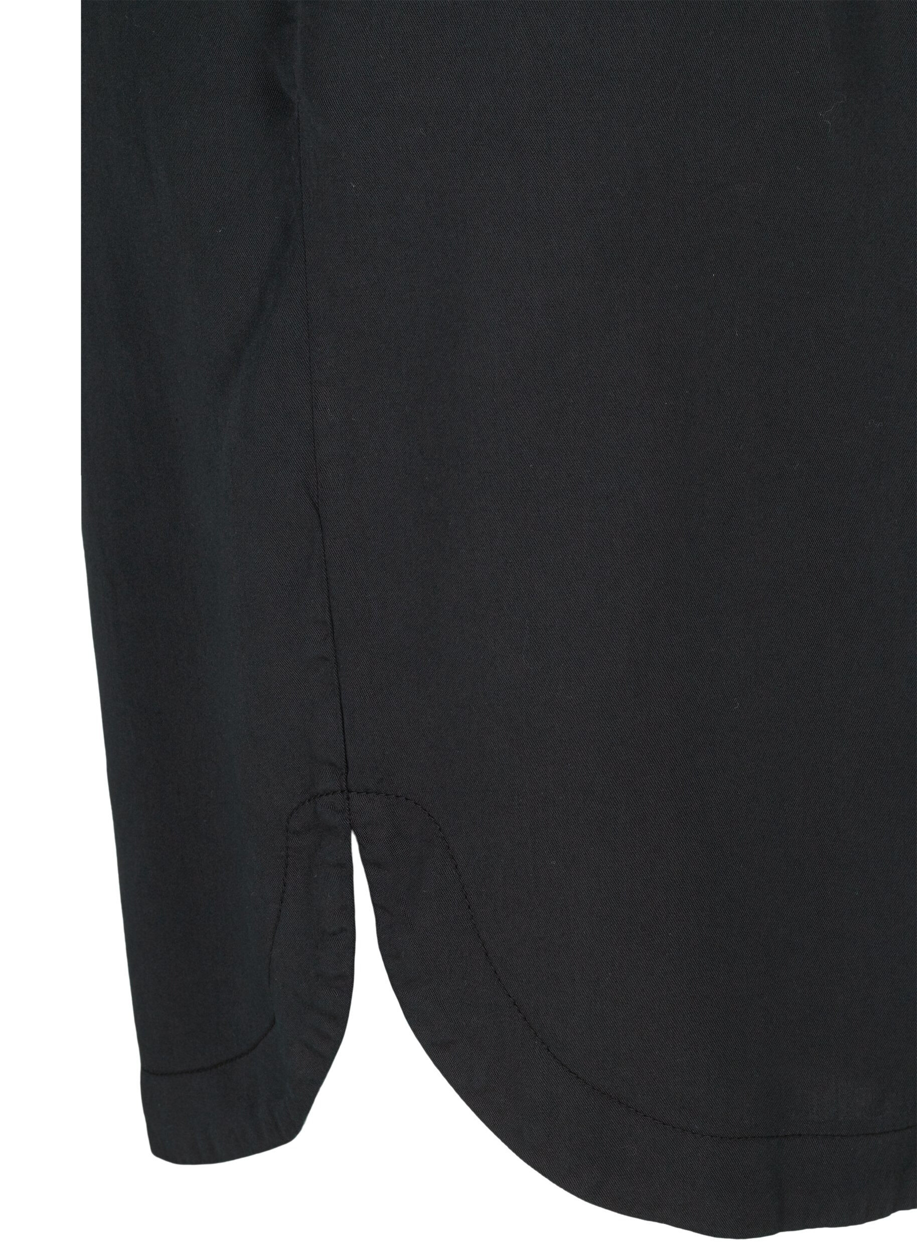 Zizzifashion Loose Bermuda shorts with smock, Black, Packshot image number 3