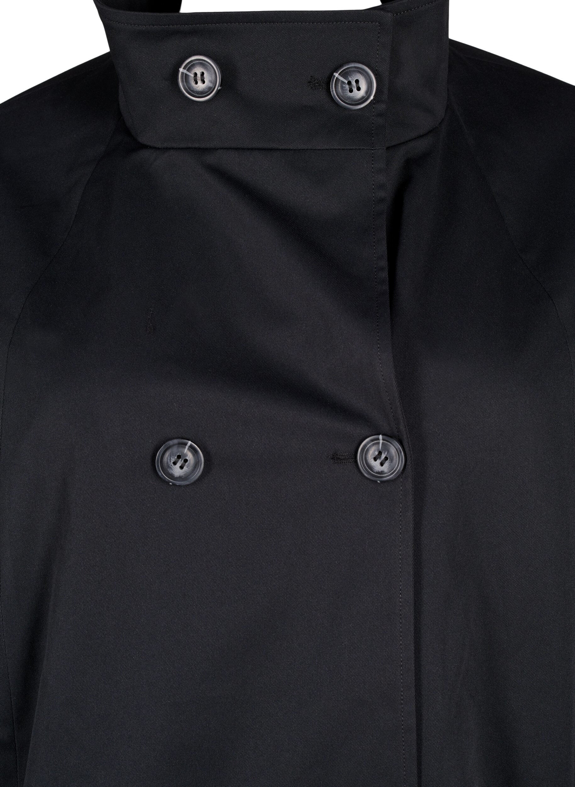 Zizzifashion Water-repellent A-line spring jacket, Black, Packshot image number 2