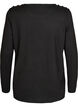 Blouse with decorative buttons, Black, Packshot image number 1