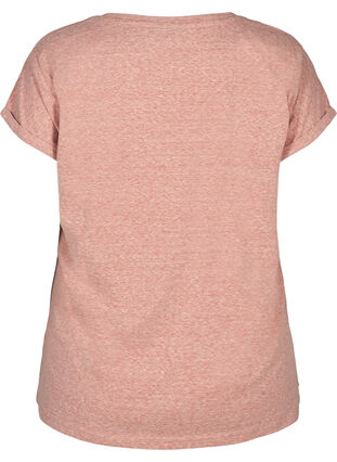 Marled cotton t-shirt, Old Rose Mélange, Packshot image number 1