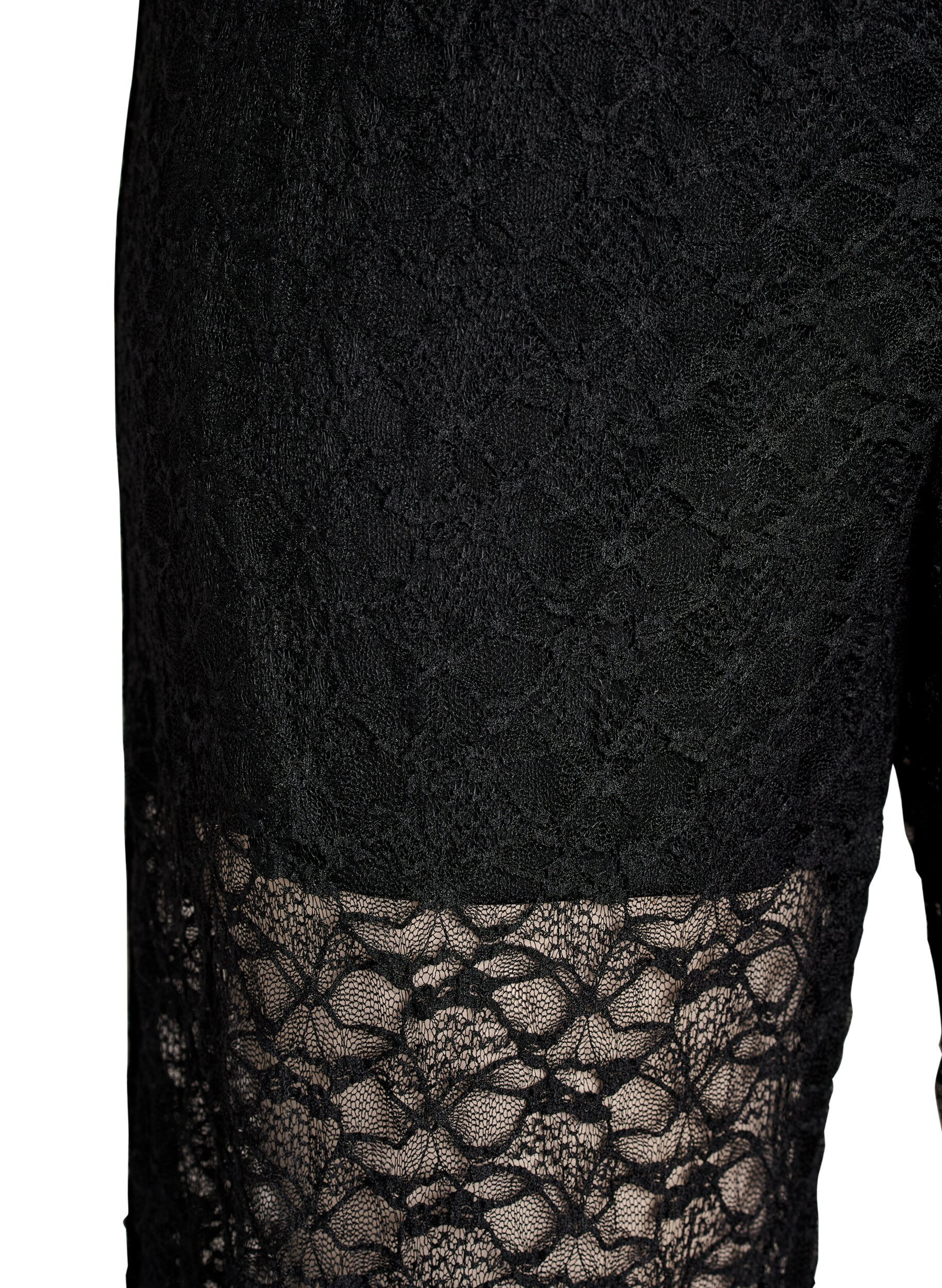 ZizzifashionSheer wide-leg lace trousers, Black, Packshot image number 2