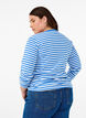 Striped blouse with long sleeves, Blue, Model image number 2