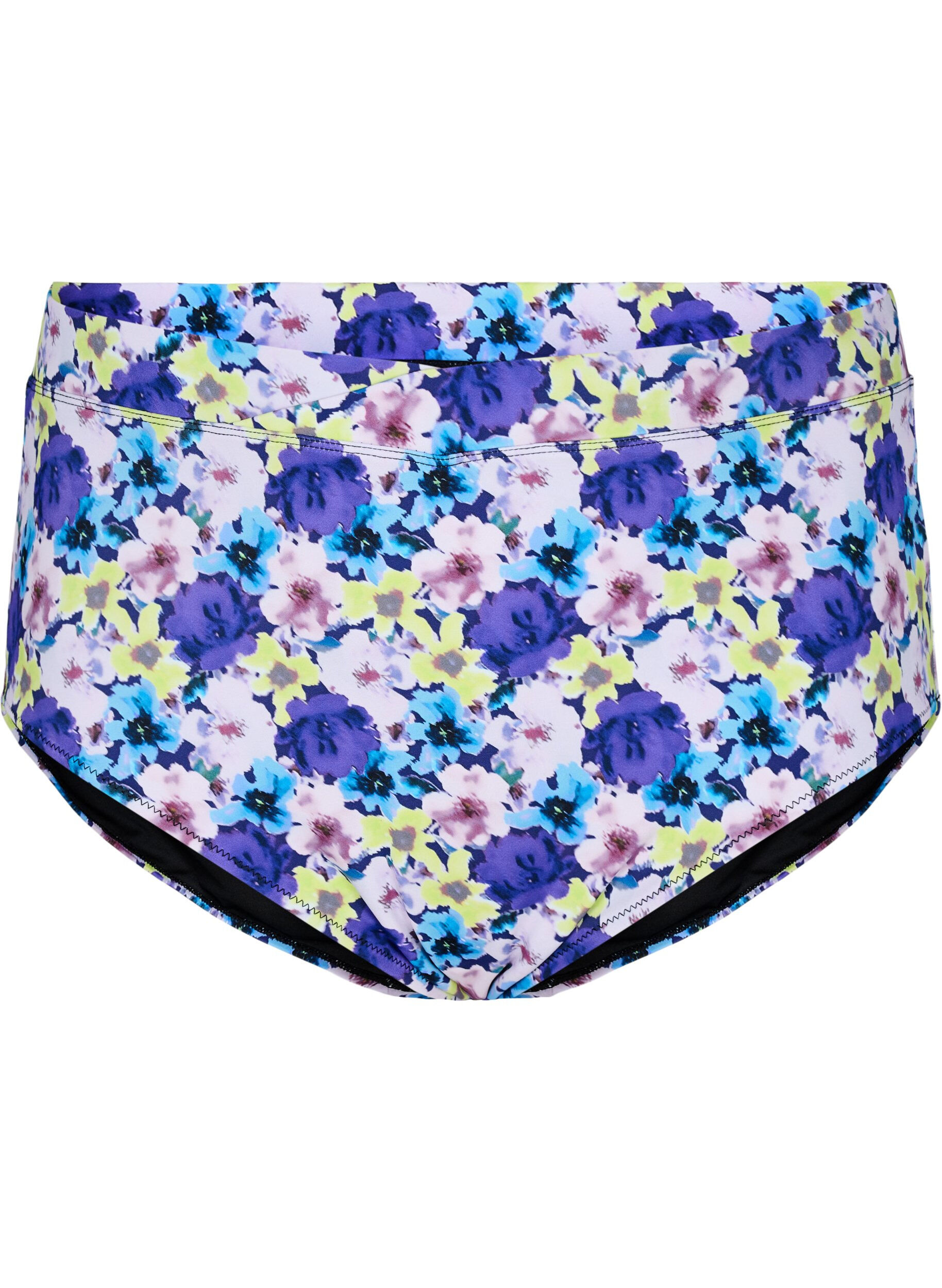 High-waisted floral bikini bottoms
