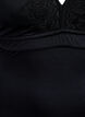 Swimsuit with v-neck and embroidery, Black, Packshot image number 2