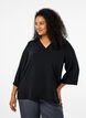 FLASH - Blouse with 3/4 sleeves, Black, Model image number 0