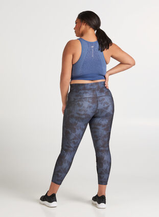 Cropped workout leggings, Tie Dye Print, Model image number 1