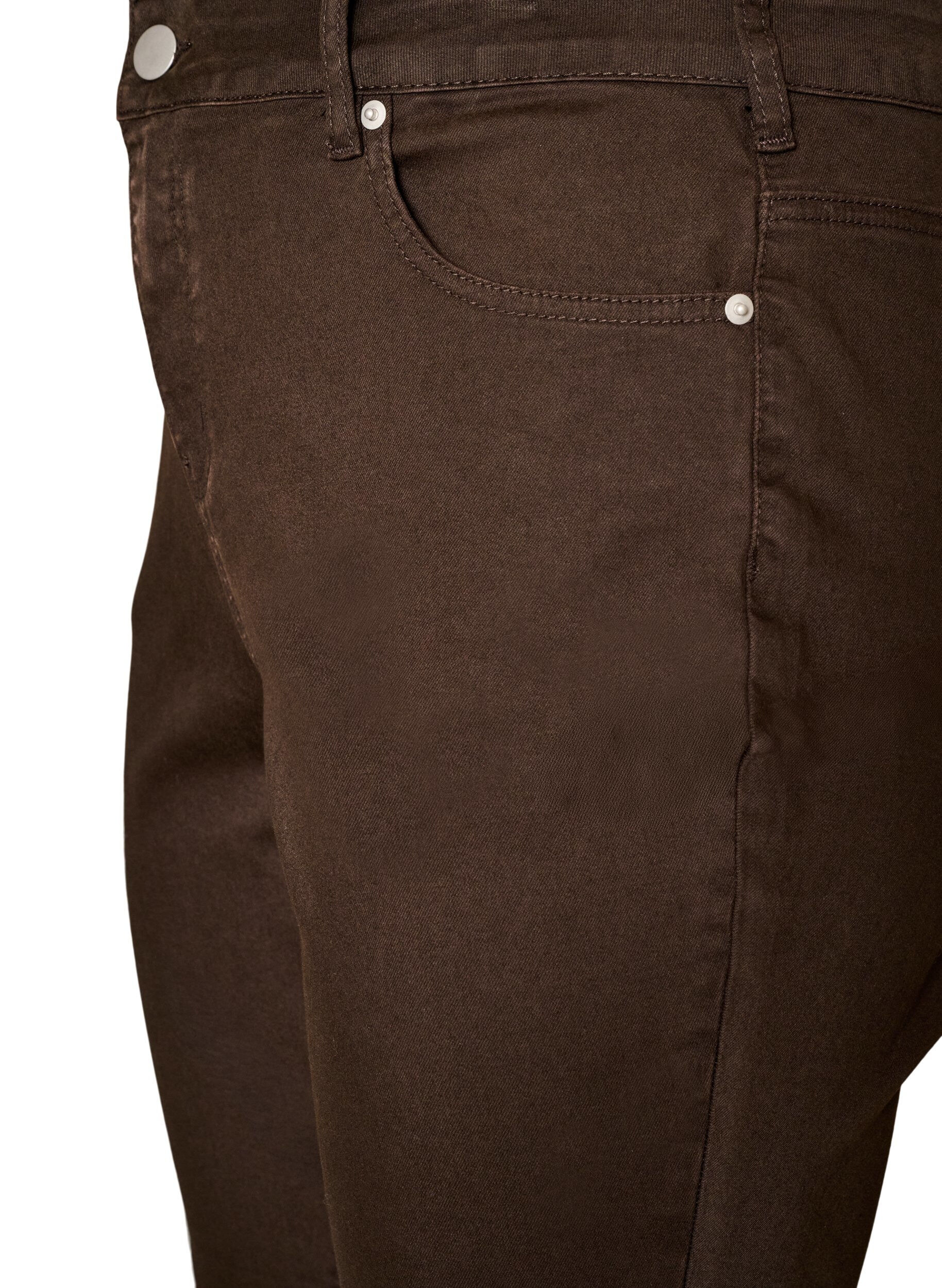 ZizzifashionEllen bootcut jeans in coloured denim, Brown, Packshot image number 2