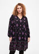 Long sleeve viscose dress with print, Black Pink AOP, Model image number 0