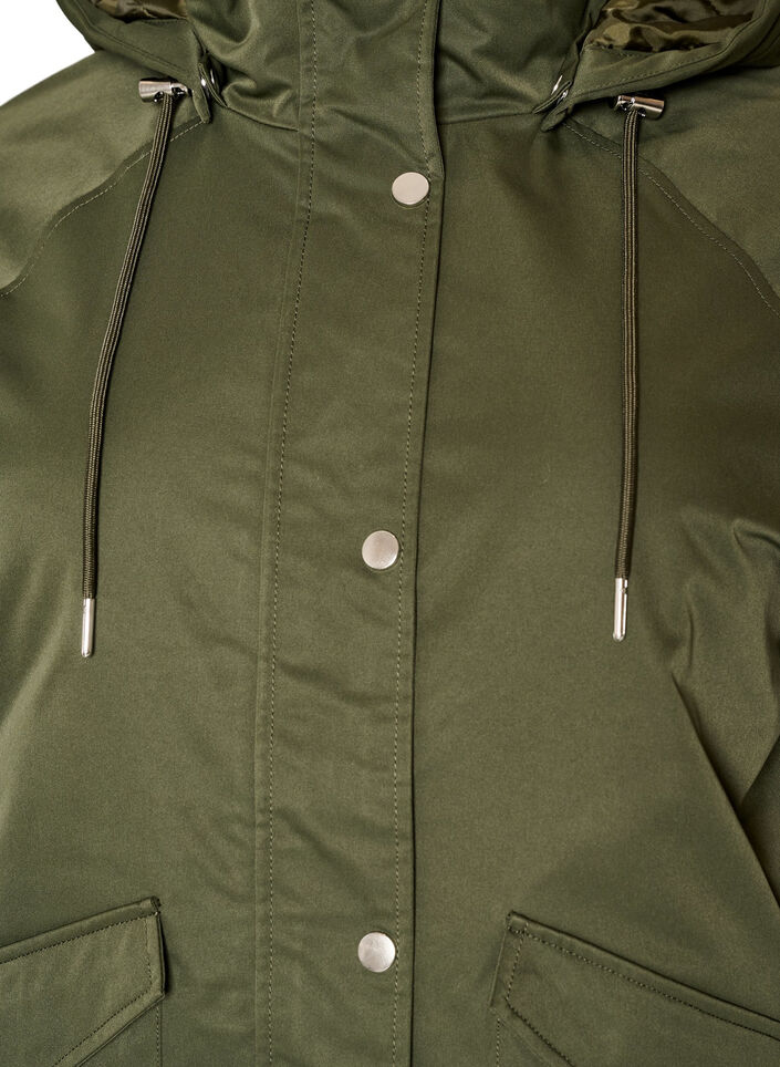 Padded parka with a detachable hood, Green, Packshot image number 2