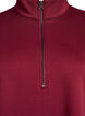 Short sweatshirt dress with high collar and zip, Dark Bordeaux, Packshot image number 2