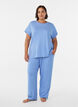Loose night tee in viscose, Blue, Model image number 1