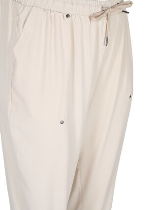 Trousers with pockets and elasticated trim, Warm Sand, Packshot image number 2