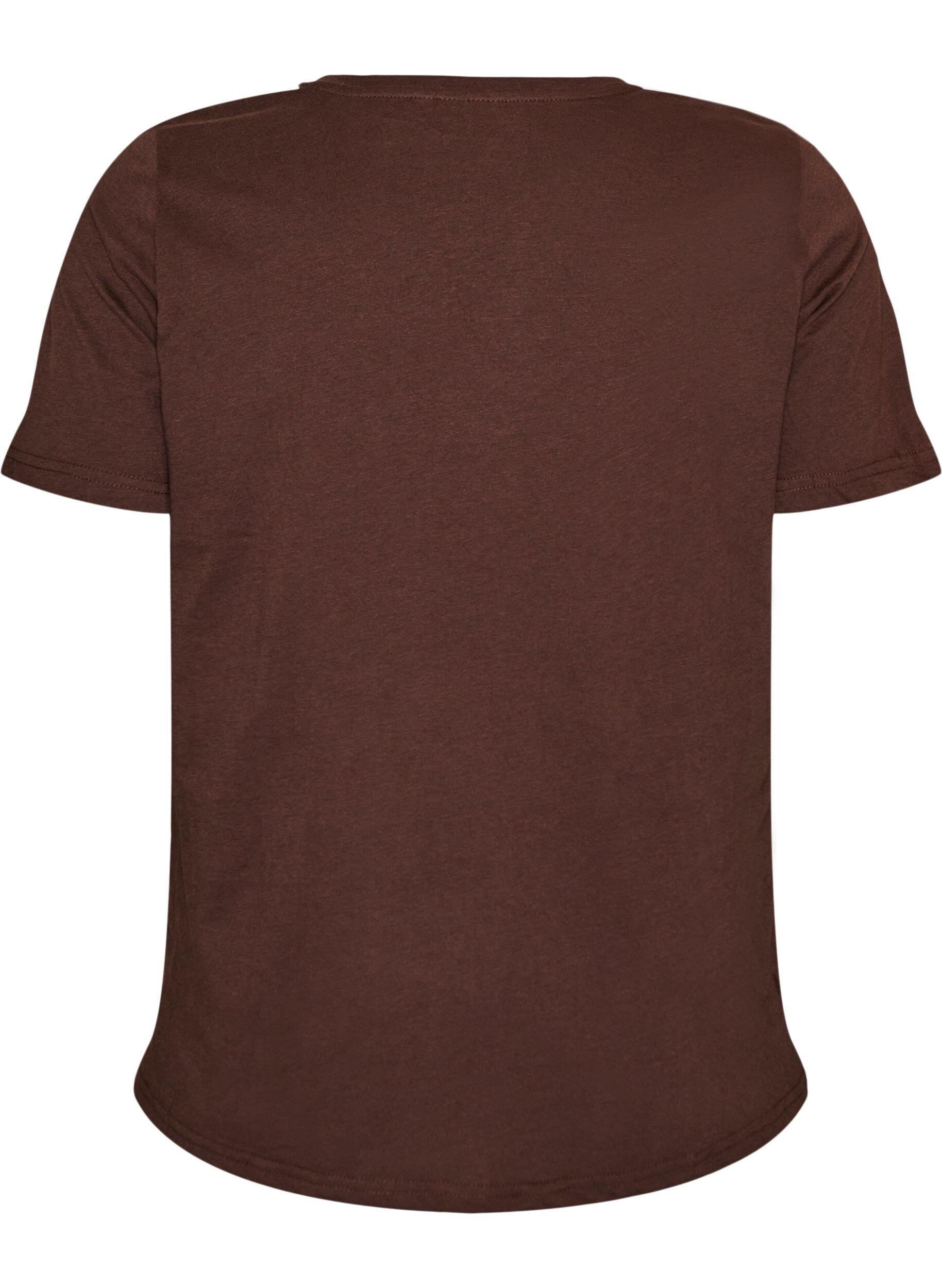 Zizzifashion V-neck T-shirt, Brown, Packshot image number 1