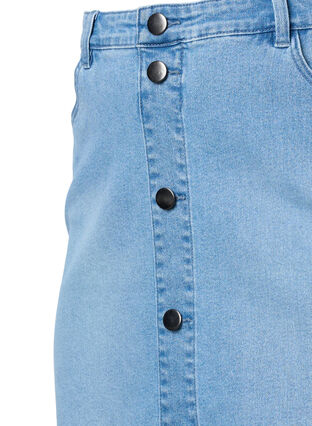 Denim skirt with a-shape, Light blue denim, Packshot image number 3