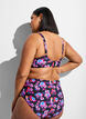 Underwire bikini bra with pattern, Purple, Model image number 2
