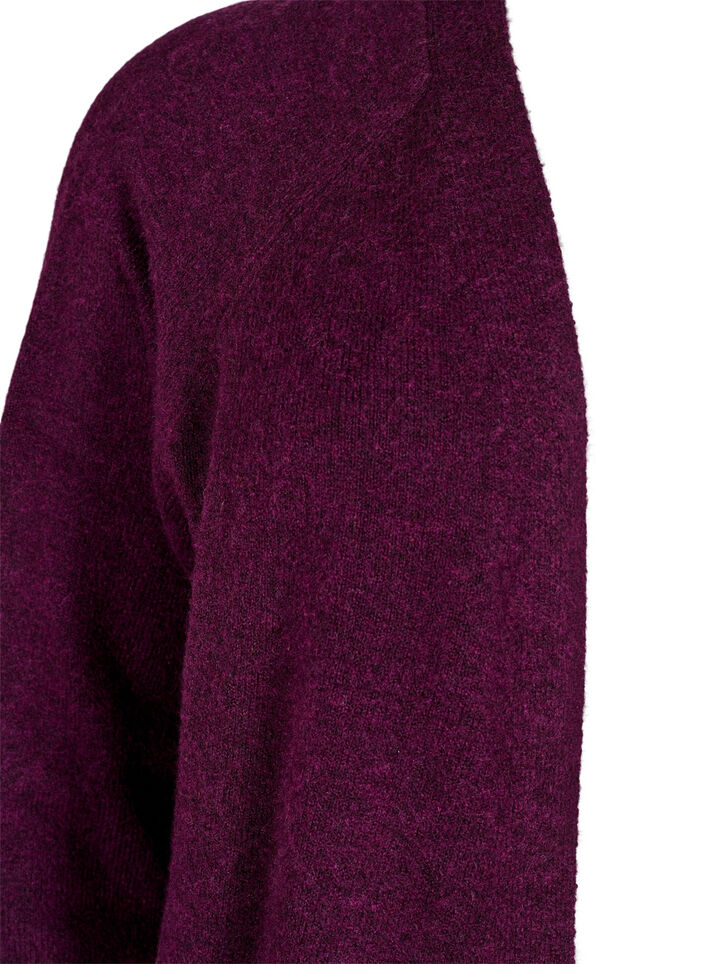 Long cardigan with pockets, Potent Purple Mel., Packshot image number 2