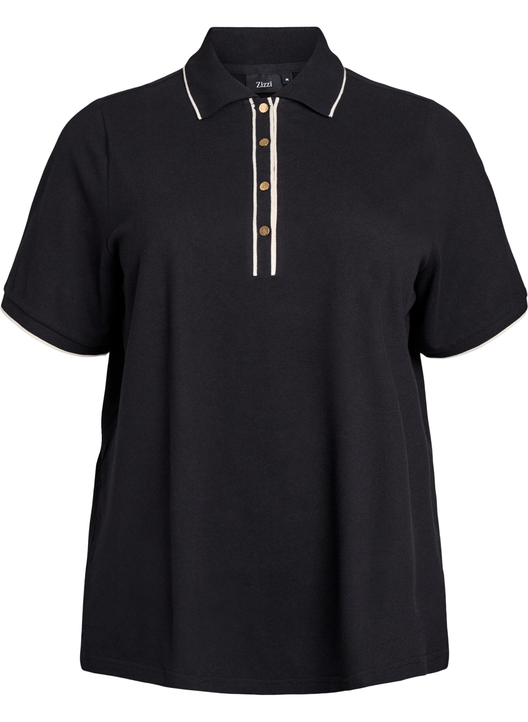 Zizzifashion Short sleeve polo shirt, Black, Packshot image number 0