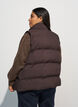Short puff vest with high collar, Brown, Model image number 2