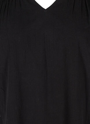 Short-sleeved tunic in cotton, Black, Packshot image number 2