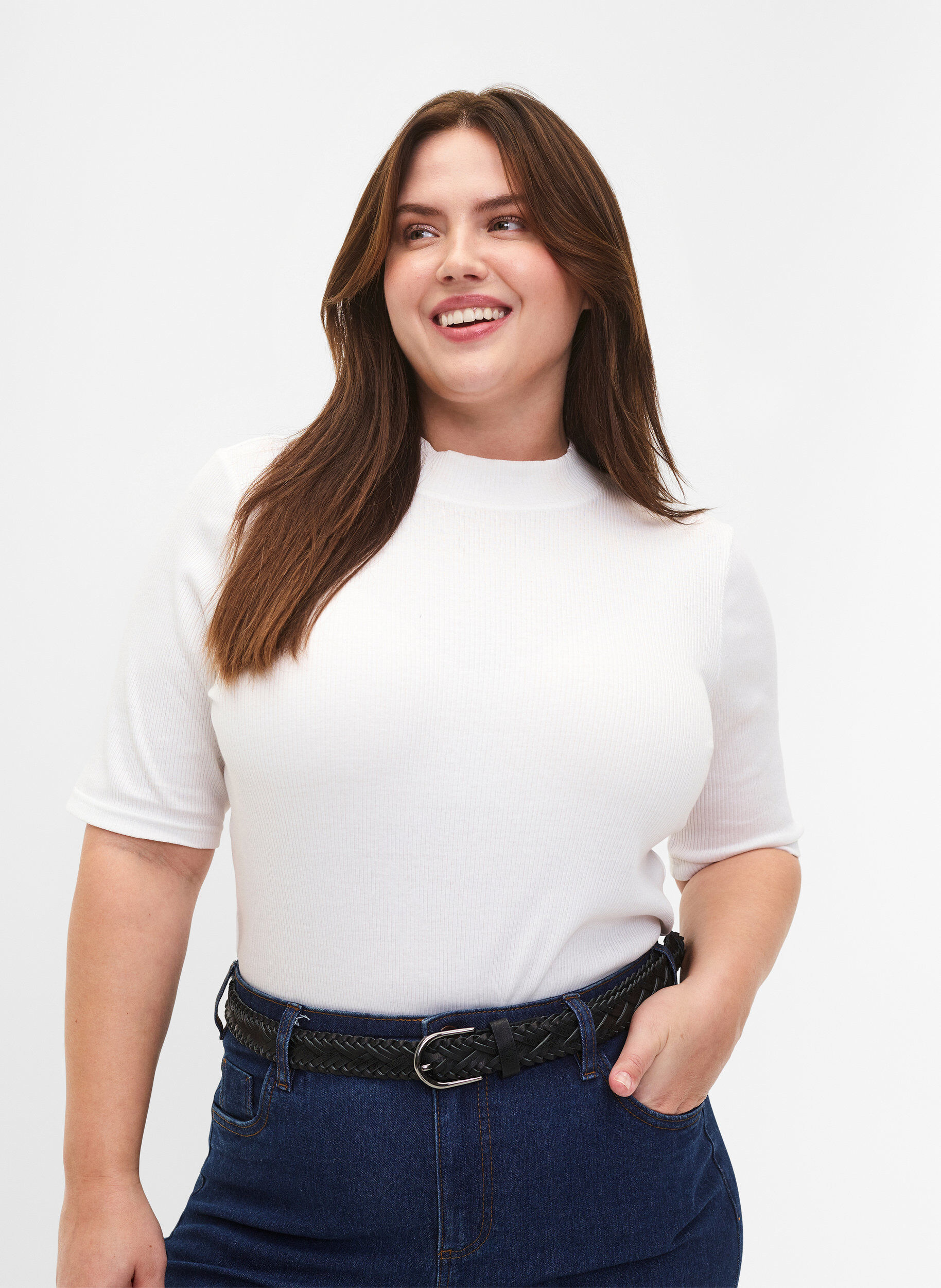 Zizzifashion Braided belt, Black, Model image number 0