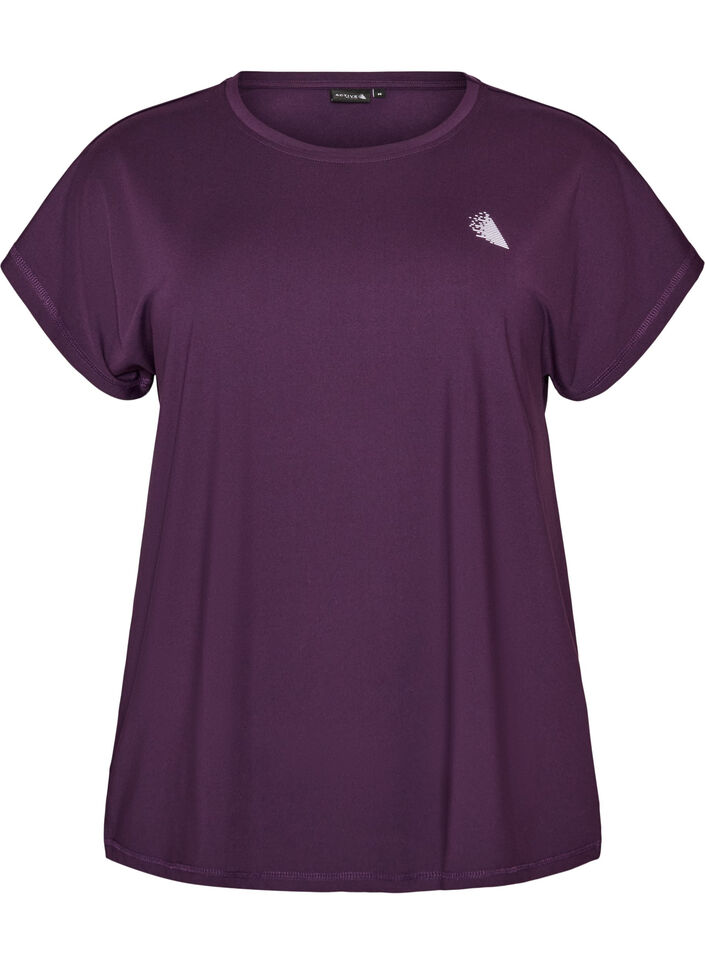 Solid-coloured training T-shirt, Purple, Packshot image number 0
