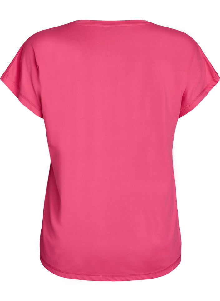 Solid-coloured training T-shirt, Pink, Packshot image number 1