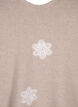 Knitted blouse with embroidered flowers, Simply Taupe Mel., Packshot image number 2