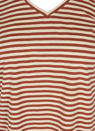 Striped cotton t-shirt, Tortoise Shell Y/D, Packshot image number 2