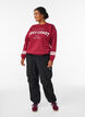 Sweatshirt with statement detail, Red, Model image number 1