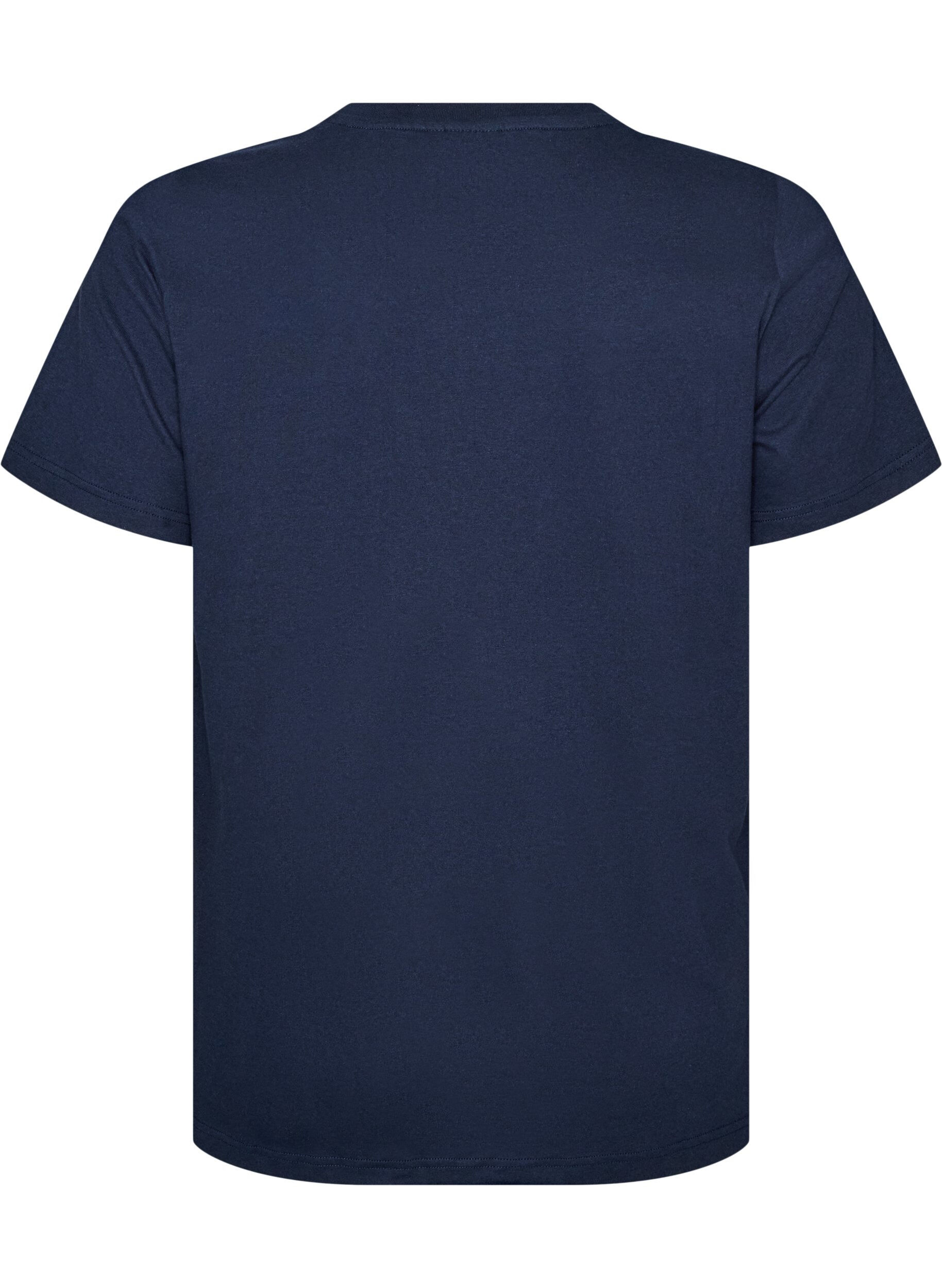 ZizzifashionOrganic cotton T-shirt with teddy bear motif, Blue, Packshot image number 1