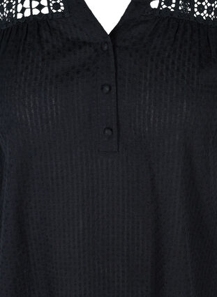 Sleeveless tunic in cotton, Black, Packshot image number 2