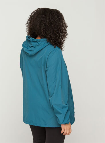 Sports jacket with a hood and zip, Balsam, Model image number 1
