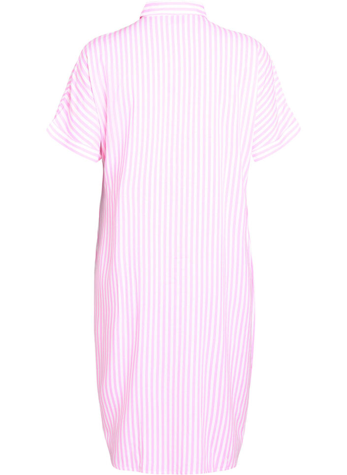 Long shirt dress with short sleeves, Pink, Packshot image number 1