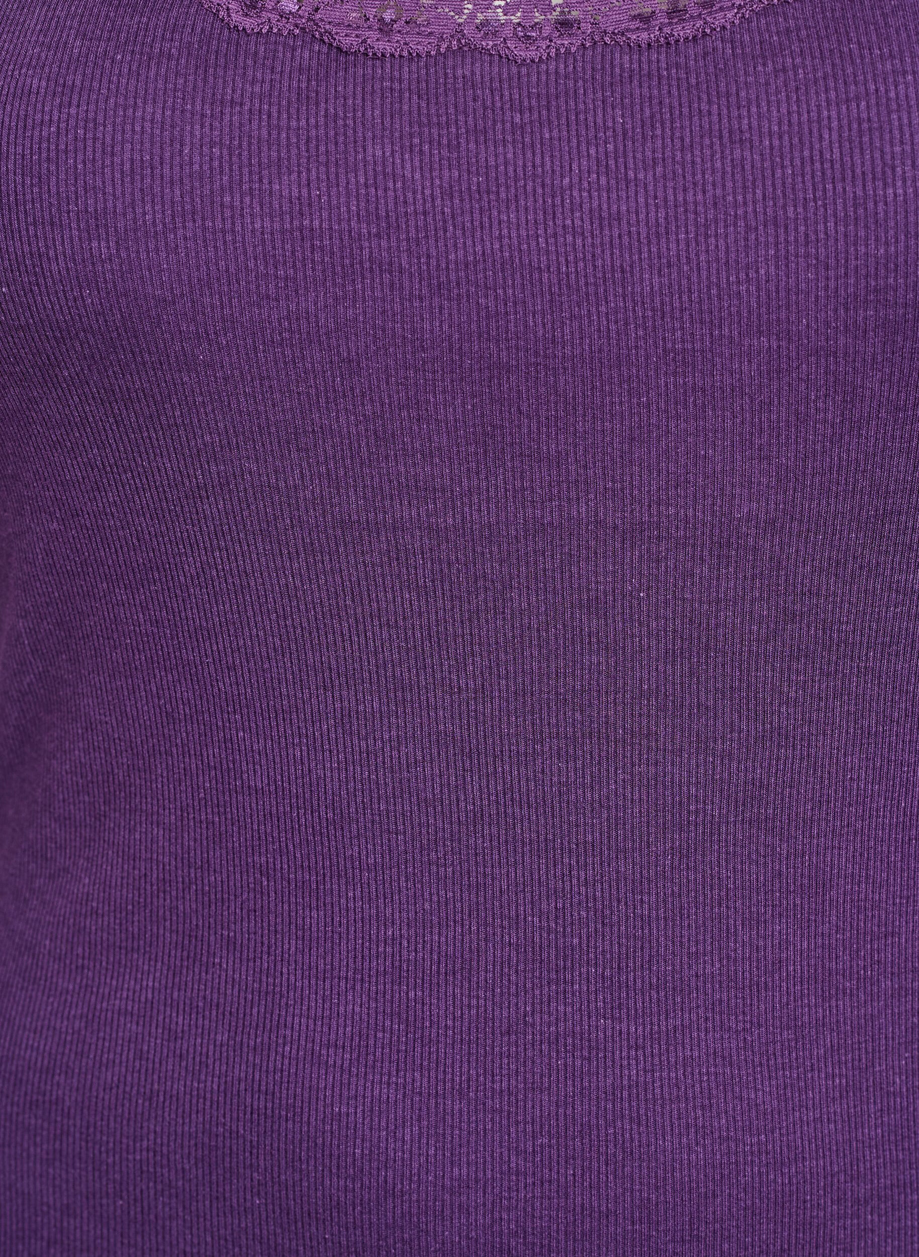 ZizzifashionTop with lace trim, Purple, Packshot image number 2