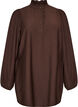 Viscose tunic with ruffles and buttons, Brown, Packshot image number 0