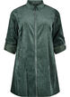 Velvet dress with zipper and 3/4 sleeves, Green, Packshot image number 0